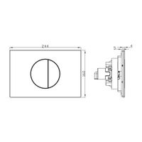 Клавиша смыва для пневматической инсталляции Point Венера, черный/хром, арт-PN44073BC — фото 3, Кнопки смыва