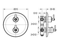 Встраиваемый смеситель для душа CEZARES арт-LIBERTY-F-VDIM3-01 — фото 2, Встраиваемые смесители для душа