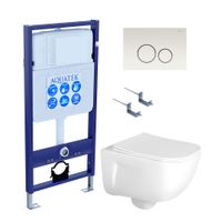 Комплект AQUATEK ДИВА-016 4в1 (рама AQUATEK Standard INS-0000012+ кркпеж KKI-0000002+клавиша KDI-000 — фото 1, Комплекты унитаз + инсталляция