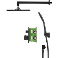 Товар: Душевая система Swedbe Platta 5565B с термостатом Черная матовая - фото 6 Душевая система Swedbe Platta 5565B с термостатом Черная матовая — фото 6, Душевые системы