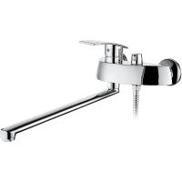 Смеситель для ванны Ростовская Мануфактура Сантехники Boou B8213-46F универсальный Хром — фото 1, Для душа и ванны