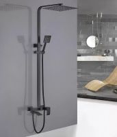 Душевая система ALMAes ECO GK-0315 Черная матовая — фото 10, Душевые стойки