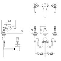 Товар: Смеситель для раковины Devon&Devon Dandy MARF46 Золото светлое - фото 2 Смеситель для раковины Devon&Devon Dandy MARF46 Золото светлое — фото 2, Смесители для раковины