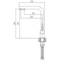 Смеситель для кухни Haiba HB70301 Нержавеющая сталь — фото 2, Смесители для кухни