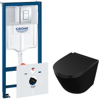 Комплект унитаза Owl 1975 Vind Cirkel-H OWLT190305 с инсталляцией Grohe Rapid SL 38775001 с сиденьем — фото 1, Комплекты унитаз + инсталляция