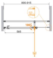 Товар: Душевая дверь CEZARES арт-VALVOLA-B-1-90-C-Cr - фото 2 Душевая дверь CEZARES арт-VALVOLA-B-1-90-C-Cr — фото 2, Распашные душевые двери