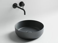 Умывальник чаша накладная круглая (цвет Темный Антрацит Матовый) Element 390x390x120мм — фото 14, Раковины накладные