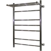 Водяной полотенцесушитель Melodia della vita Shelf 50х80х1 П6 R MTRSH5080 с полкой Полированная стал — фото 1, Водяные полотенцесушители