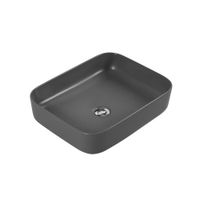 Раковина накладная для установки на столешницу AQUATEK ВЕГА  AQ5515-MG 500*390*130, матовый серый — фото 1, Раковины накладные