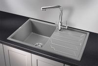 Granula-8002, АЛЮМИНИУМ, кухонная мойка, кварц — фото 2, Кухонные мойки