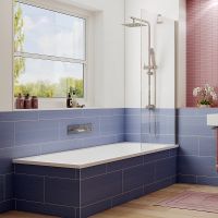 Шторка на ванну Ambassador Bath Screens 70х140 16041102 профиль Хром стекло CrystalPure — фото 3, Шторки для ванной распашные