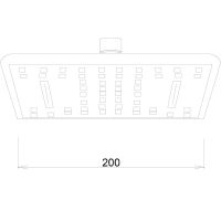 Верхний душ Melodia della vita Standard Middle MKP27002C Хром — фото 2, Верхние души