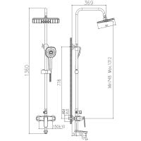 Товар: Душевая система Haiba HB24548-7 Черный Хром - фото 2 Душевая система Haiba HB24548-7 Черный Хром — фото 2, Душевые системы