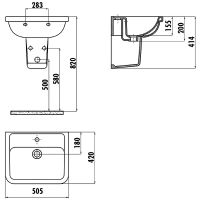 Раковина Creavit Key 50 KY050-00CB00E-0000 Белая — фото 3, Раковины подвесные