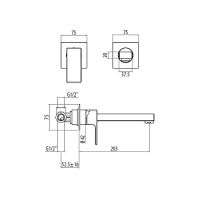 Смеситель для раковины Gattoni Kubik 2537/25C0 Хром — фото 2, Смесители для раковины