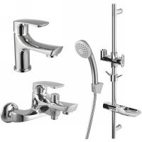 Комплект смесителей Lemark Plus Shape LM1780C Хром — фото 1, Готовые комплекты для ванной комнаты