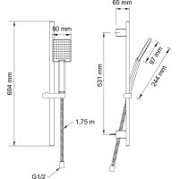 Товар: Душевой гарнитур Swedbe Calypso 5085 Хром - фото 6 Душевой гарнитур Swedbe Calypso 5085 Хром — фото 6, Душевые гарнитуры