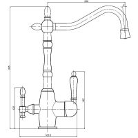 Товар: Смеситель для кухни Milacio Castellon Ceramic MC.515.BR Бронза - фото 2 Смеситель для кухни Milacio Castellon Ceramic MC.515.BR Бронза — фото 2, Смесители для кухни