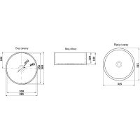 Раковина-чаша CeramaLux 37 C1055 Бело-золотая — фото 3, Раковины