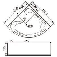 Товар: Акриловая ванна Gemy 150х150 G9041 K с гидромассажем - фото 3 Акриловая ванна Gemy 150х150 G9041 K с гидромассажем — фото 3, Ванны