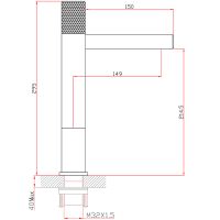 Смеситель для раковины Bronze de Luxe Avantgarde 2030MH Черный Розовое золото — фото 6, Смесители для раковины