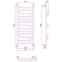 Водяной полотенцесушитель Сунержа Элегия+ 1000х400 00-0205-1040 Хром — фото 4, Водяные полотенцесушители