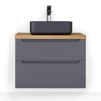 Столешница под раковину Jorno Wood 80 Wood.06.80/LW Светлое дерево — фото 12, Столешницы под раковину