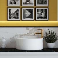 Товар: Раковина-чаша Aqueduto Espiral 40 ESP0110 Белая глянцевая - фото 5 Раковина-чаша Aqueduto Espiral 40 ESP0110 Белая глянцевая — фото 5, Раковины накладные