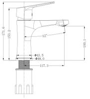 Смеситель "Colombo" д/рак, арт. COL26new, ESKO — фото 2, Смесители для раковины