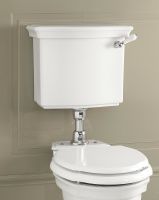 Ручка управления механизма смыва Devon&Devon IBLEVADX/CR Хром Белая — фото 3, Слив и канализация