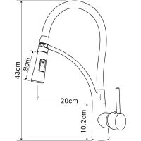 Смеситель для кухни Melodia della vita Perfetto MDV30206Black Хром Черный — фото 2, Смесители для кухни
