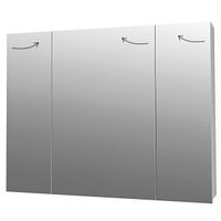 Товар: Шкаф зеркальный ALMI, 90 см, 3 дверцы, 6 стеклянных полок, белый - фото 5 Шкаф зеркальный ALMI, 90 см, 3 дверцы, 6 стеклянных полок, белый — фото 5, Шкафы для ванной