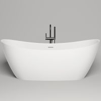 Ванна из искусственного камня Salini Noemi 185х81 101811G Белая глянцевая — фото 3, Ванны из искусственного камня