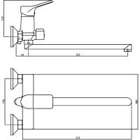 Товар: Смеситель для ванны ESKO Eiger EG 31 универсальный Хром - фото 4 Смеситель для ванны ESKO Eiger EG 31 универсальный Хром — фото 4, Смеситель для ванны