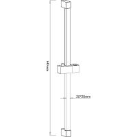 Душевая штанга Melodia della vita Luxe Moderno MKP25002C Хром — фото 2, Штанги для душа