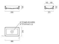 Раковина-чаша GSI Kube X 60 945311 Белая — фото 2, Раковины
