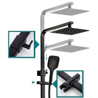 Душевая система ALMAes Turia SDI-1808 Черная матовая — фото 7, Душевые стойки