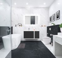 Шкафчик подвесной с одной дверцей, совместимый с базой под раковину CEZARES BELLAGIO 54863 grafite — фото 3, Шкафы для ванной