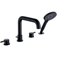 Смеситель на борт ванны Caprigo Don 53-410-NER Черный матовый — фото 1, Смесители на борт ванны