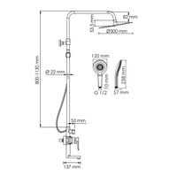 A166.116.101.087.CH Душевой комплект со смесителем — фото 3, Душевые стойки