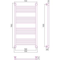 Водяной полотенцесушитель Сунержа Богема+ прямая 1000х500 31-0220-1050 Черный матовый — фото 3, Водяные полотенцесушители