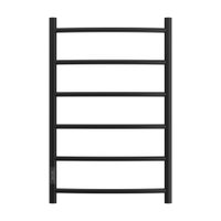 Полотенцесушитель электрический Point Афина PN04758B П6 500x800 диммер слева, черный — фото 1, Электрические полотенцесушители