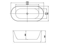 Ванна акриловая,отдельностоящая, AQUATEK AQ-1163778 МОДЕНА 1700 * 780 * 600. В Комплекте со сливом и — фото 2, Акриловые ванны