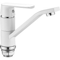 Смеситель для кухни Haiba HB45804-2 Белый Хром — фото 1, Смесители для кухни