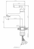 Смеситель для раковины ESKO Prague PG 26 Бронза Сатин — фото 5, Смесители для раковины