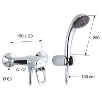 Товар: Смеситель для душа Remer Kiss K38 Хром - фото 2 Смеситель для душа Remer Kiss K38 Хром — фото 2, Смеситель для душа