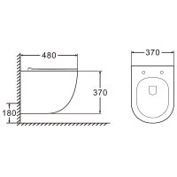 Унитаз Azario Morano AZ-450W подвесной Белый с сиденьем Микролифт — фото 2, Подвесные унитазы