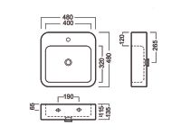 Товар: Раковина Hatria Happy Hour 48 Белая арт-Y0M701 - фото 3 Раковина Hatria Happy Hour 48 Белая арт-Y0M701 — фото 3, Раковины накладные