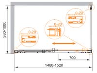 Товар: Душевой уголок CEZARES PREMIER-SOFT-W-AH-1-150/100-C-Cr-IV - фото 3 Душевой уголок CEZARES PREMIER-SOFT-W-AH-1-150/100-C-Cr-IV — фото 3, Душевые уголки