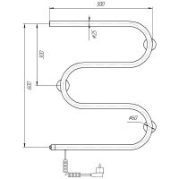 Товар: Электрический полотенцесушитель Domoterm М-образный DMT 107-25 60x50 EK L Хром - фото 2 Электрический полотенцесушитель Domoterm М-образный DMT 107-25 60x50 EK L Хром — фото 2, Электрические полотенцесушители